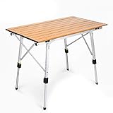 JMUNG FoldiTable Outdoor Lift FoldiPortable Picknicktisch mit Aluminiumbeinen Höhenverstellbare Roll-up-Tischplatte Mesh-Schicht for Outdoor Indoor (Color : A) (Color : B)