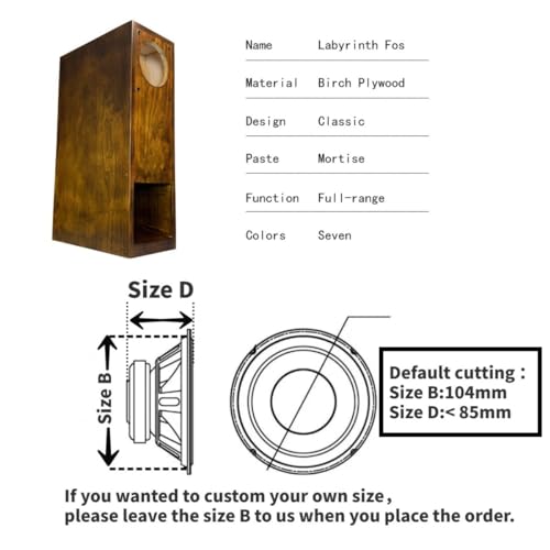 Altavoz vacío de madera contrachapada de abedul de 5 pulgadas DIY 4