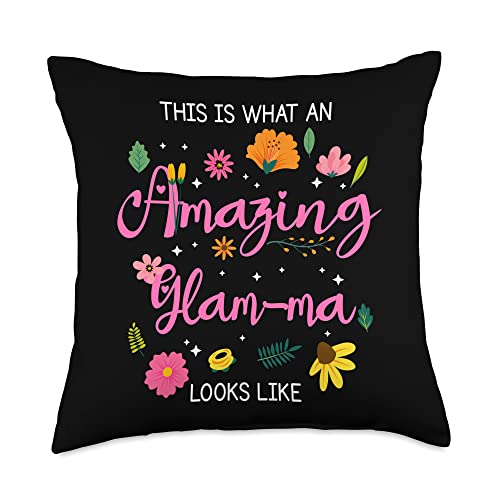 This is What An Amazing Glam-ma Looks Like Mother's Day Throw Pillow