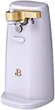Beautiful Easy-Prep Electric Can Opener with 70-watt motor effectively, Auto-turn & One-Touch Operation Built-in knife sharpener and bottle opener by Drew Barrymore (Lavender)