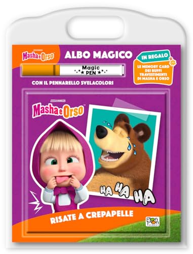 Risate a crepapelle. Masha e Orso. Albo magico. Ediz. a colori. Con pennarello svelacolori