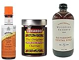 Luxardo Maraschino (400g) & Woodford Reserve Old Fashioned Syrup & Angostura Orange Bitters, 4-Ounce