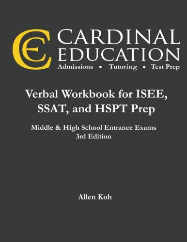Verbal Workbook for ISEE, SSAT, and HSPT Prep