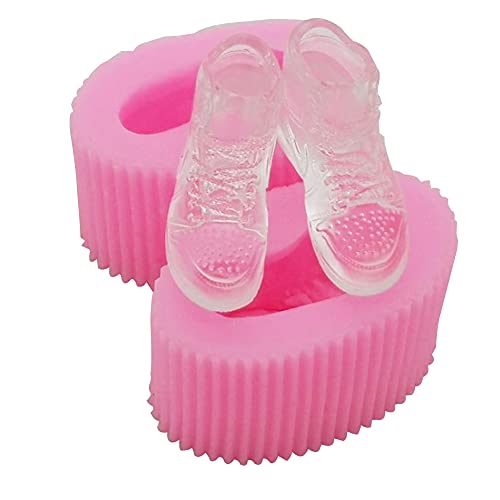Moule en silicone 3D en forme de chaussures de sport pour décoration de gâteaux, fondant, mousse, chocolat, biscuit, pâte à sucre, moule en cristal époxy