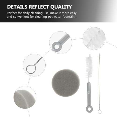 Kit de limpieza de fuente de agua para gatos y perros miniatura 5