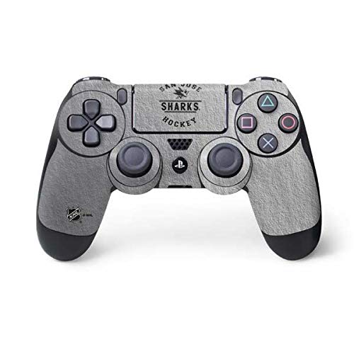 Skinit Decal Gaming Skin Compatible with PS4 Controller - Officially Licensed NHL San Jose Sharks Black Text Design