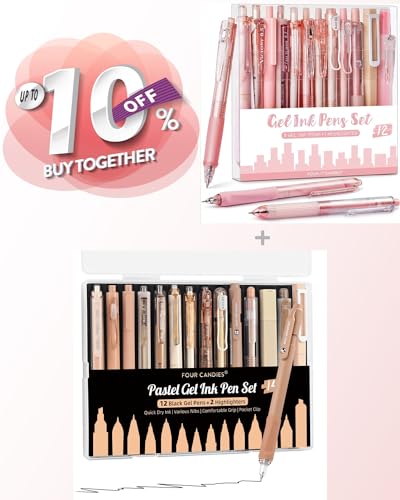 Set 14 Bolígrafos Gel Four Candies con Estuche
