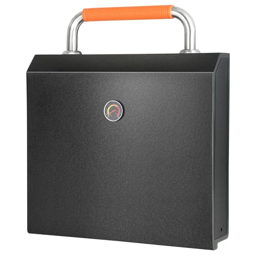 Hinged Lid for Blackstone 17 inch Griddle Hood with Thermometer for Blackstone Adventure Ready 17 inch Griddle 1832 1650 1900 1814 Flat Top 5010 Replacement Parts Tabletop Hard Cover