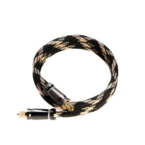 Cables Direct Online 1.5FT Premium Toslink Optical Audio Cable High Fidelity Digital Fiber Optic Cord for Home Theater, Sound Bar, Gaming Consoles Durable Nylon Braided Design Gold-Plated Connectors