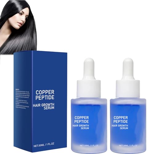 2PC Copper Peptide Serum,Copper Peptide Hair,Péptidos De Cobre Para El Cabello,Suero Para Crecimiento Del Cabello,Péptido De Cobre Avanzado Fleava,Nutre El Cuero Cabelludo y Las Raíces Del Cabello