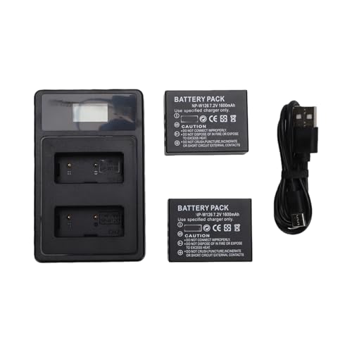 Baterías NP-W126S y cargador LED doble USB-C para cámaras Fujifilm X100VI X100V XT30II XM5