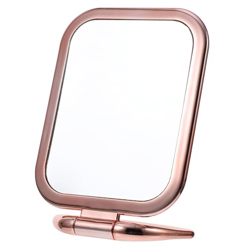 Espejo de maquillaje doble con aumento IMIKEYA dorado rosa