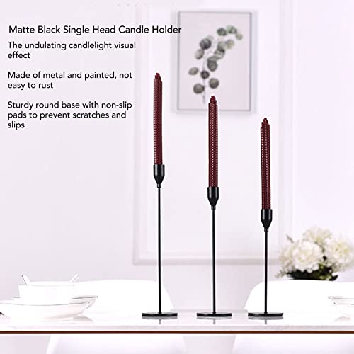 Castiçal Metal Castiçais Titulares 3 Conjuntos Castiçal Preto Luxo Estilo Europeu Base Redonda Casti