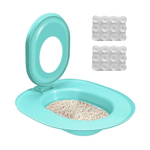 Kit d'apprentissage de Toilette pour Chat,Siège d'apprentissage pour Chaton - Toilette pour Chat Anti-Fuites et Non-Collante pour Appartement et Salle de Bain