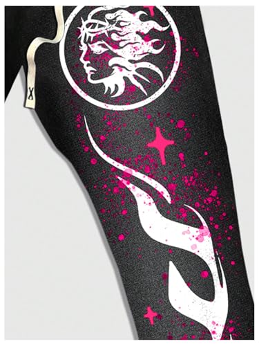 WDIRARA Men's Y2k Graphic Letter Print Stacked Sweatpants Drawstring Bell Bottom Flare Pants with Pockets4