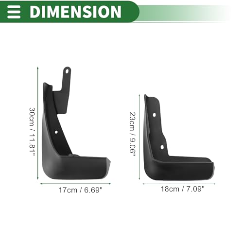 Image of Motoforti Mud Flaps Splash Guards Mud Guards for Lexus IS 2014-2019 W /Mount Accessories
