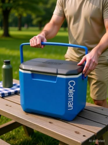 Image of Coleman 16Qt Excursion Ice Box, 15L, Small Cooler Box, Holds 22 Cans (16-Quart, Blue)
