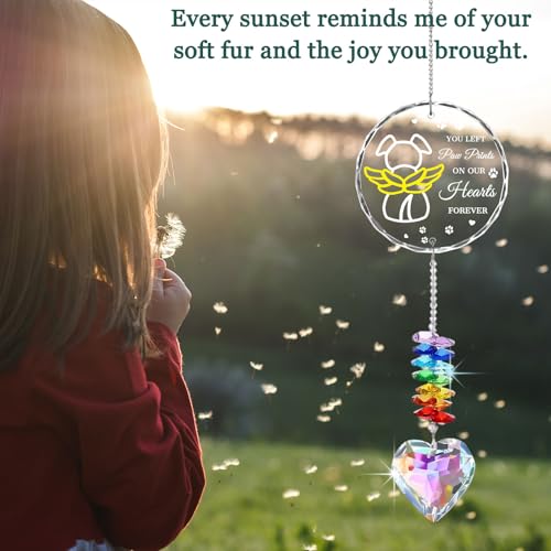Pet Memorial Gifts for Loss of Dog Window Hanging Crystal Suncatcher — view 6