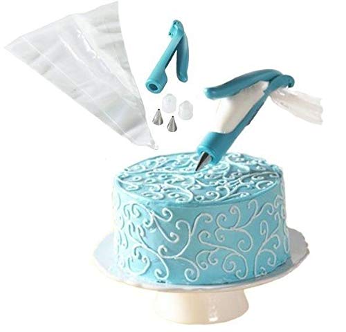 DECORADOR CONFEITEIRO DE BOLOS E CUP CAKE COM APLICADOR DE PLÁSTICO + 2 BICOS