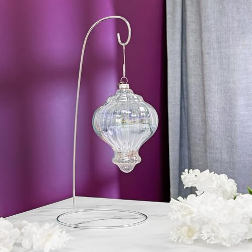 Bard's Silver Ornament Stand, 12" H x 5.25" W x 5.25" D