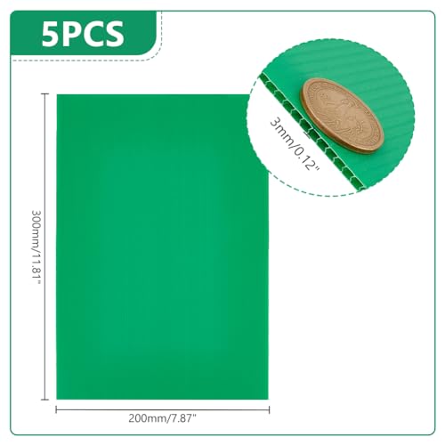 Image of AHANDMAKER 5 Pcs Lime Green Corrugated Plastic Sheets, 7.8x11.8 Inch Corrugated Poster Board, 3mm Thick Blank Yard Signs, Corrugated Plastic Board for DIY Crafts, Indoor and Outdoor Party Decor