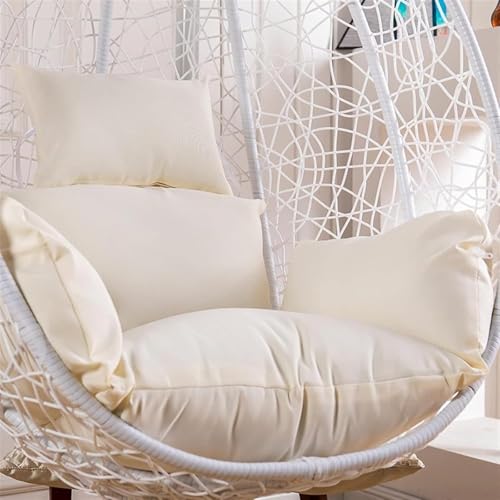 Hebralytic Hanging Egg Chair Cushion Cover - Waterproof Outdoor Single Seat Swing Egg Chair Cushion Cover with Zipper (Only Cover) (B)