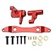 RC Car Steering Assembly Set, Aluminum High Strength Lightweight Replacement Steering Set for Redcat Racing Shredder 16 RC Car (Red)