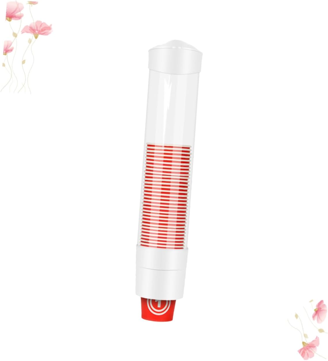 PRETYZOOM Wall Mounted Disposable Paper Cup Rack Automatic Dispenser Plastic Beverage Cup Holder for Office and Home Use Efficient 1-Piece Design