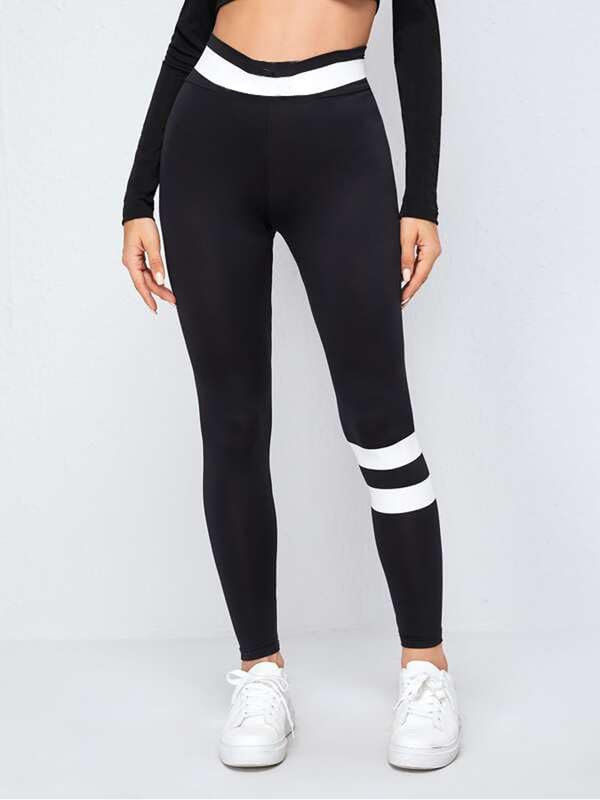 Image of DTR FASHION Women's Black Stretchable Cotton Blend Casual Tight