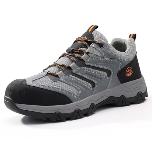 Image of Steel Toe Shoes for Women and Men, Lightweight Safety Work Shoes, Puncture Resistant Cushioned Low Top Work Sneakers for Warehouse Factory Construction