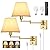 TRLIFE Dimmable Wall Sconce, Remote Control Dimming 10-100% and Adjustable Color Temperature 2700K-6500K Brushed Brass Swing Arm Wall Lights with Plug in Cord, 9.4" Medium White Shade(2 Pack, 2 Bulbs)