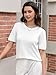 DAIMIDY Women's Crew Neck Sweaters Short Sleeve Summer Sweaters for Women Lightweight Knit Pullover Tops White, US M