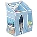 mDesign Mueble organizador infantil – Armario de tela para pañales, polvos de talco, chupetes, juguetes, etc. – Organizador de pared para cuarto infantil con compartimentos – azul claro/blanco