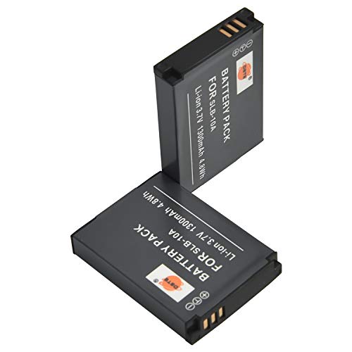 SLB-10A 2PCS DSTE Batterie de rechange compatible pour SL202 SL310 SL420 TL9 WB150F WB250F HMX-U20...