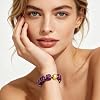 FUNOJOY Colorful Chunky Beaded Bracelets for Women – Large Square Resin Adjustable Bracelet, Multicolor Stackable Statement Bangle, Summer Beach Party Jewelry #1