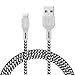 Kabel do ładowania iPhone'a, kabel Lightning 3,3 stopy / 1 m ładowarka iPhone'a pleciona długa ładowarka iPhone'a przewód USB do szybkiego ładowania kompatybilny z iPhone 11/XR/Pro/Xs Max/X/8/7/Plus/6S/6/SE/5S/12/13 iPad Air