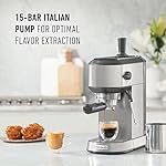 Calphalon Compact Espresso Machine, Home Espresso Machine with Milk Frother, Stainless Steel - Image 4