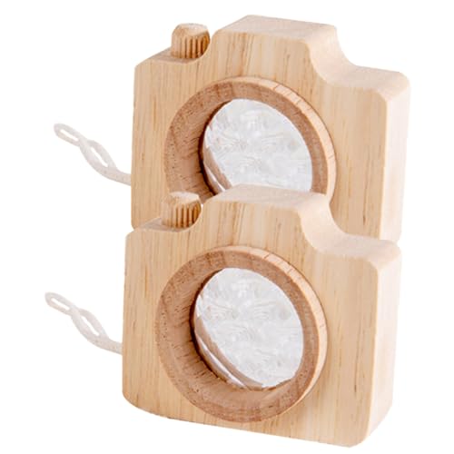 BESPORTBLE 2pcs Miniature Camera for Decorative Kaleidoscope Plaything Safe Wood Material Creative Learning and Imagination