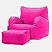 Produktbild Big Bertha Original, Lehnstuhl Sitzsack Outdoor mit Hocker, Ohrensessel, Pink
