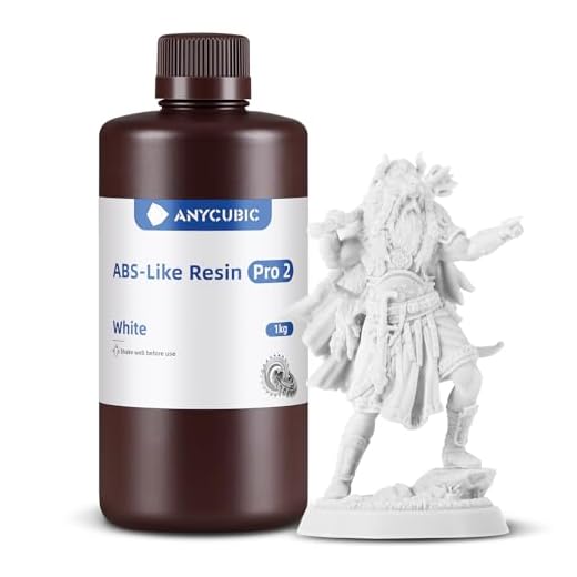 ⚡ ANYCUBIC 3D Printer Resin, ABS-Like Resin Pro 2 with Enhanced Strength and Toughness, Performance far Superior to ABS-Like Resin, Low Odor, Wide Compatible for All Resin 3D Printers (White, 1kg)