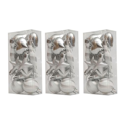 Bolas para árbol de Navidad, prácticas para colgar, plastómero de plástico, decoración de Navidad para el hogar