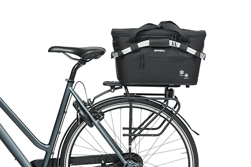 Basil Classic Carry All ISO Fahrradkorb - MIK-System hinten - isoliert - wetterfest - 18 Liter - Schwarz