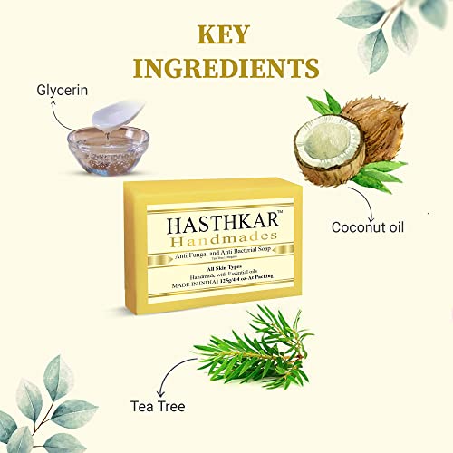 Image of byPureNaturals Hasthkar Handmades Handmade Anti Bacterial Protection Soap 125gm (Pack of 4)