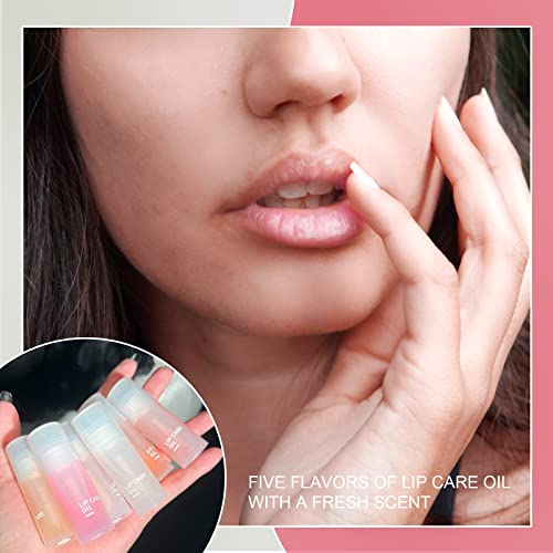 Dageda 2Pcs Hydrating Lip Glow Oil, Moisturizing Lip Oil Gloss Transparent Toot Lip Oil, Non-Sticky Plumping Lip Oil Tinted Clear Lip Gloss, Nourishing Repairing Reducing Lip Lines Lip Product (Set C) #TOP5