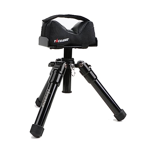 Rifle Tripod Shooting Rest – Portable Adjustable Gun Stand with Front Rifle Support Bag, 6.3″-13.4″ Height for Hunting & Target Practice