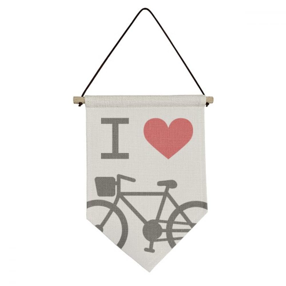 Vélo en forme de cœur drapeau toile suspendre pour maison