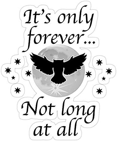 decals It's Only Forever, Not Long At All, Labyrinth Decal Sticker - Black, Cartoon, Vinyl, Waterproof, Rectangular, Outdoor, Space, Jareth, Metal, Plastic