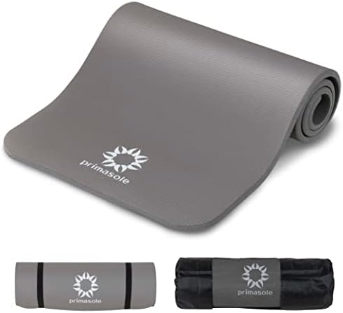 （03:30時点） 【Amazon.co.jp限定】 プリマソーレ(Primasole) (primasole) ヨガマット 15mm トレーニングマット 滑り止め横じまエンボス加工 ストラップ収納ケース付き アースブラウン PSS22NH005