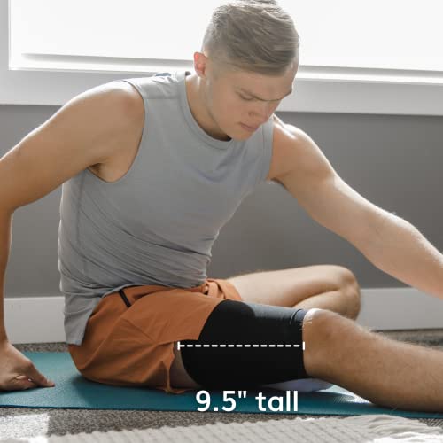 Image of BraceAbility Compression Thigh Sleeve - Support Brace for Hamstring, Runner's Pain, Quad Strains - Men and Women's Leg Relief