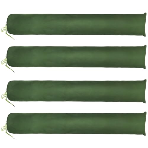 Yopay 4 Pack 5 Feet x 10 Inch Long Sandbags for Flooding, Reusable Canvas Empty Sand Bags, Thickened Rain Wind Flood Water Barrier Tube for Home, Garage, Basement, Outdoor Window Water Flood Control